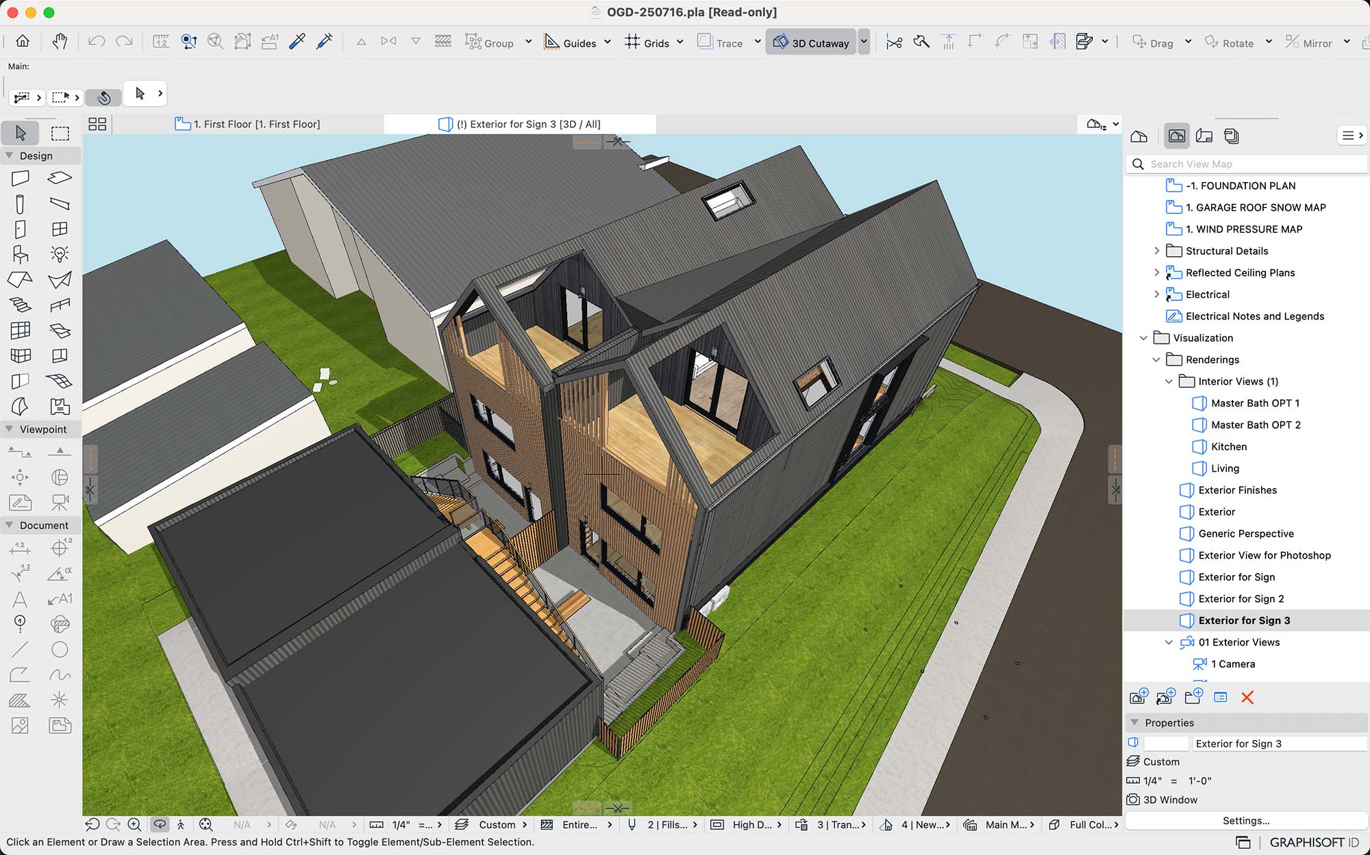 Englewood Passive House Duplex, Shape Architecture Studio, Archicad model view