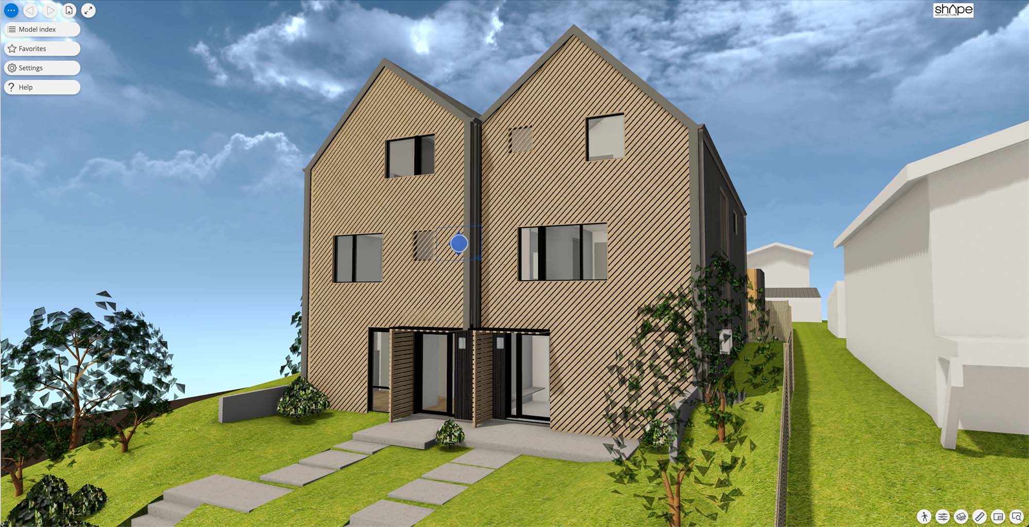 Englewood Passive House Duplex, Shape Architecture Studio, BIMx Hyper-model