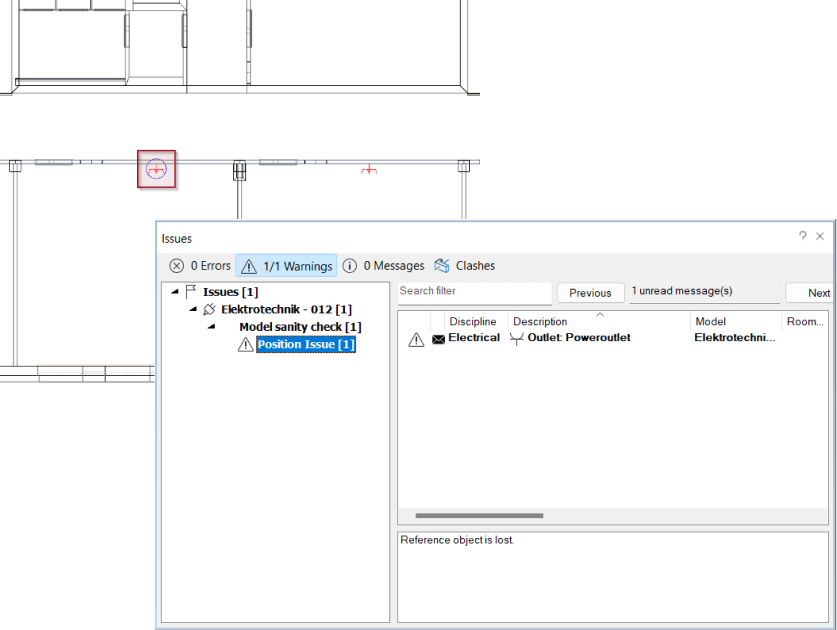 Source/reference model change: Marking products with lost position reference