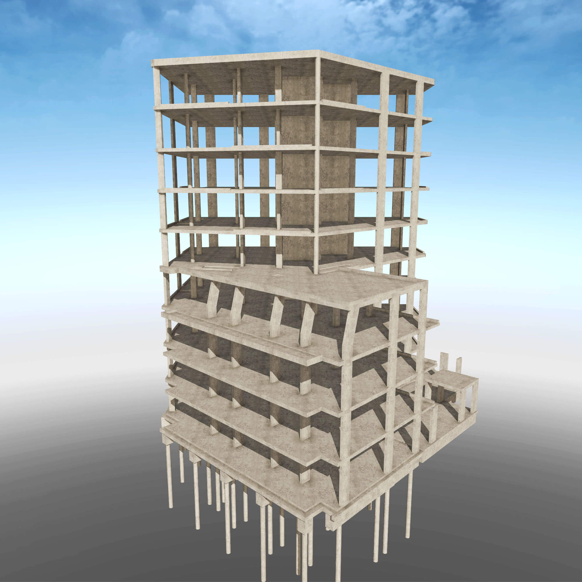 Goodhall Street Development structural model shown in Graphisoft BIMx, © airc.digital
