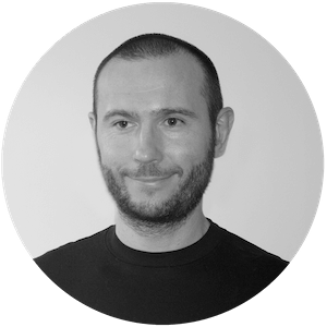 Black and white portrait photo of Pierre Saunal, co-founder of airc.digital.