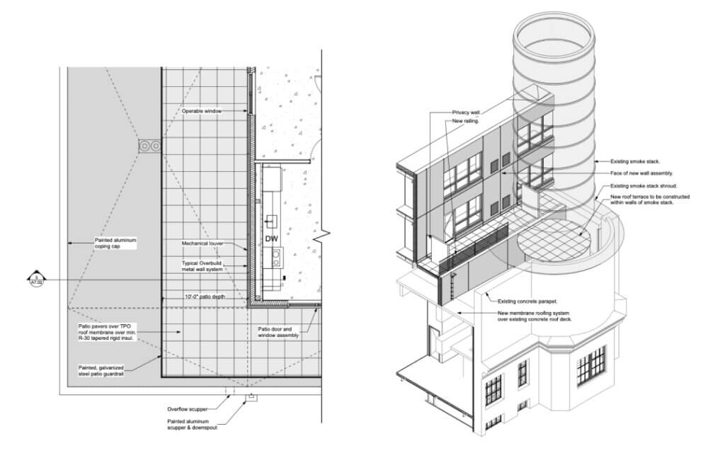 3D detail of the overbuild documentation
The Battery, USA | Strada, stradallc.com