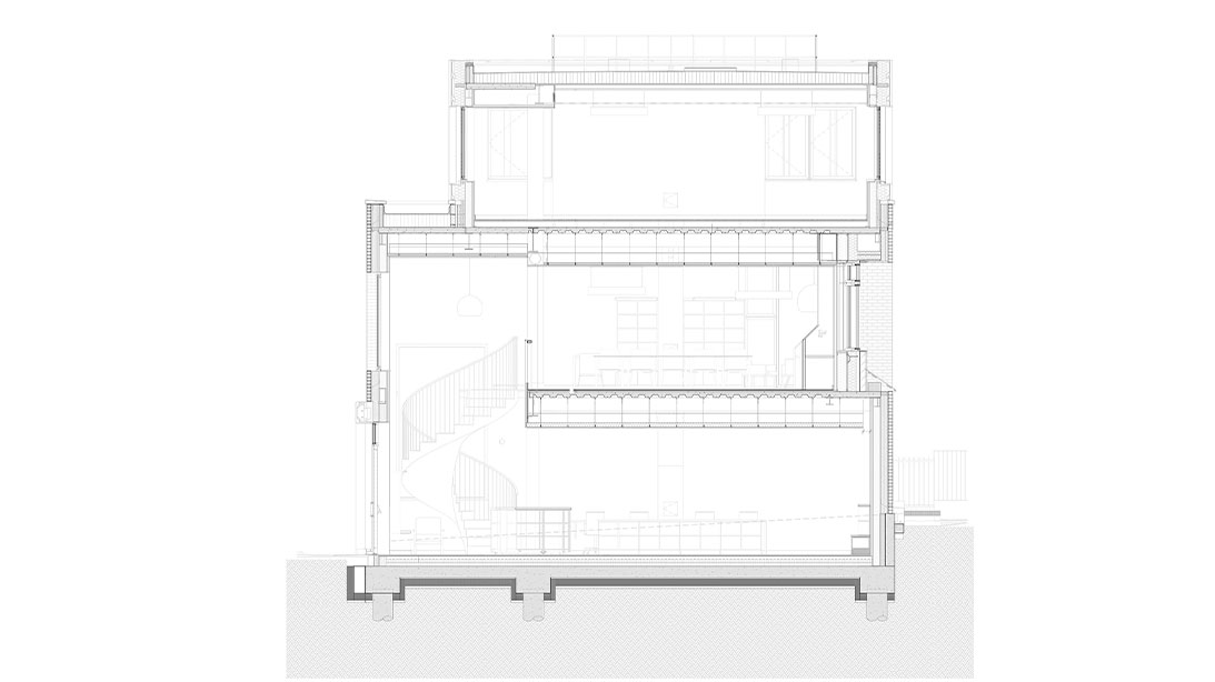 Cross Section Dulwich College Lower School Library, London | Alma-nac, alma-nac.com