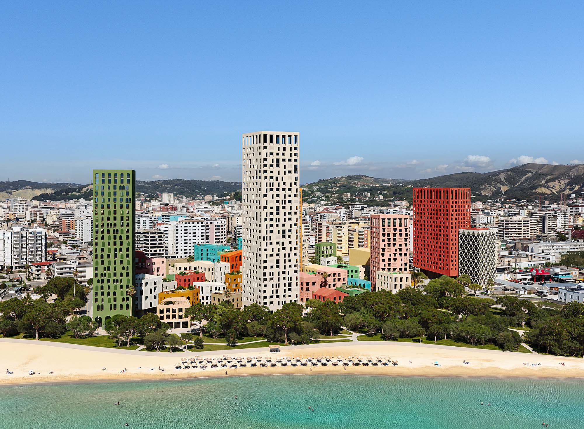 Vlorë Beach Development, Albania, Oppenheim Architecture, oppenoffice.com , Image: © MIR