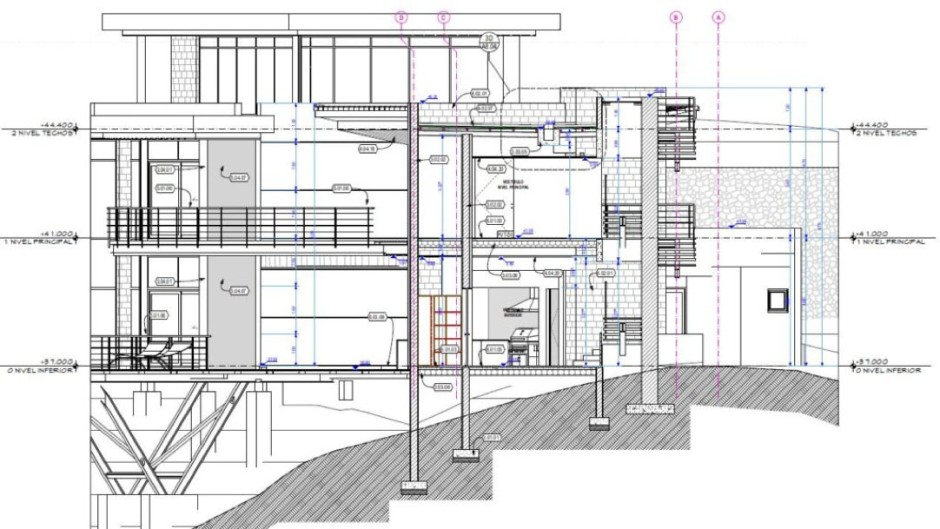 Casa Magayon's section drawing
