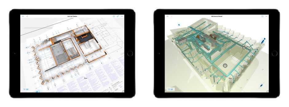 BIMx PRO screenshots of the Len Lye Centre Hypermodel, Patterson Associates
