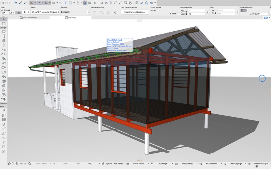 The Magoda House model in Archicad