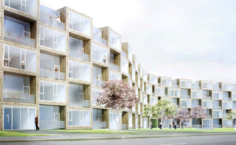Residential building project at the DONG site in Copenhagen