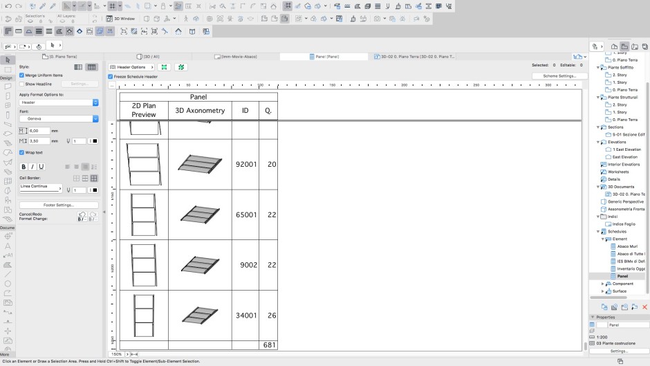 Parametric Archicad shading components