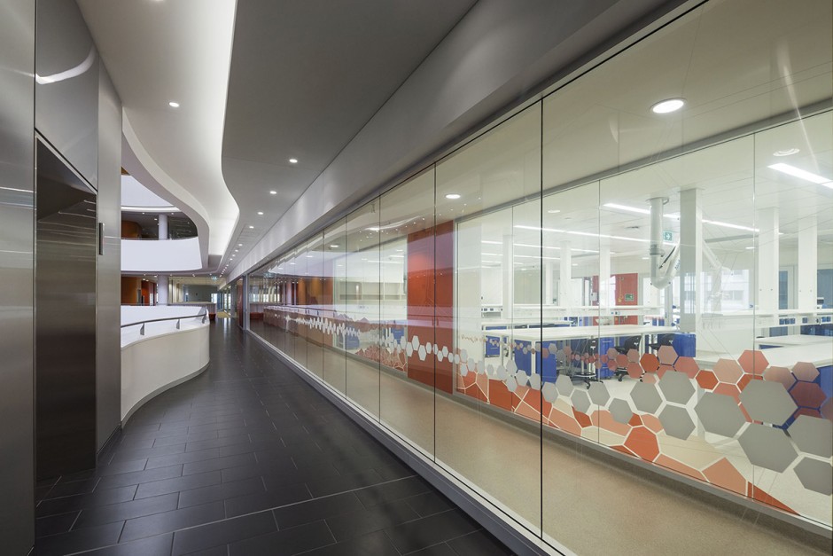 Envirographics on the lab windows | Photo: ©Patrick Reynolds