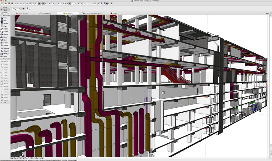 MEP model shown on Archicad using IFC communication