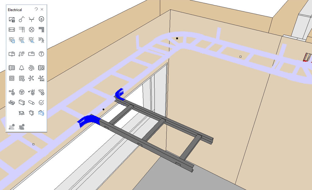 DDScad Model cable ladders and cable management